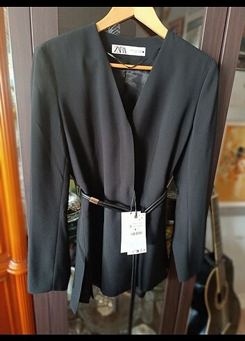 m Beden Zara kendinden Kemerli blazer ceket