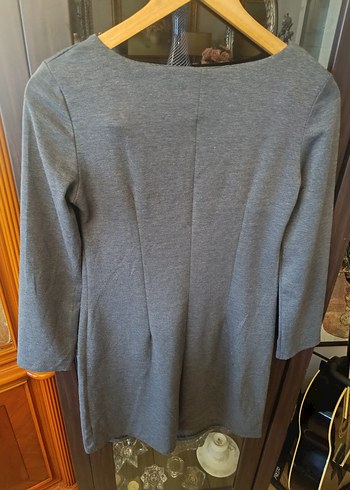 Gri Midi Rahat kesim Elbise - Görsel 3