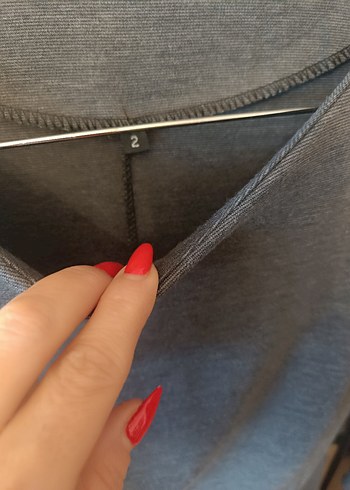 Gri Midi Rahat kesim Elbise - Görsel 5