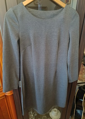 Gri Midi Rahat kesim Elbise - Görsel 7