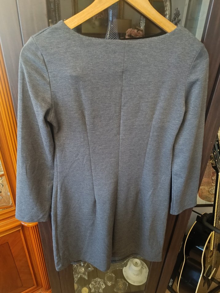 Gri Midi Rahat kesim Elbise - Görsel 3