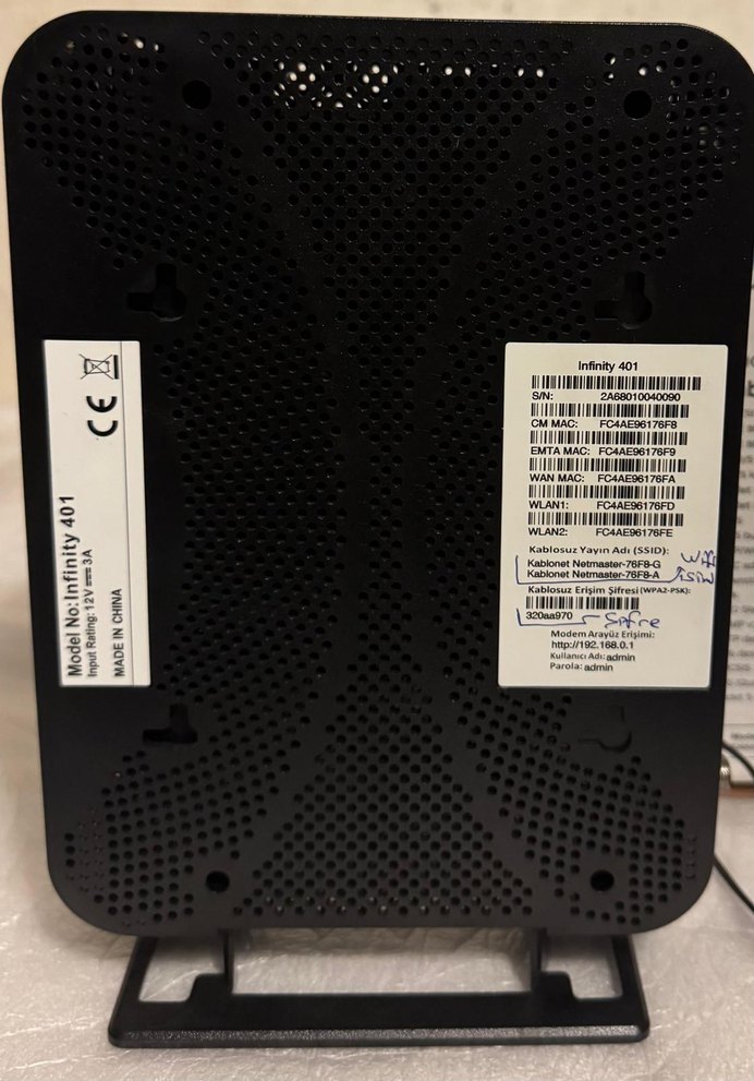 Turksat Kablonet Netmaster infinity 401 Modem Siyah - Görsel 2