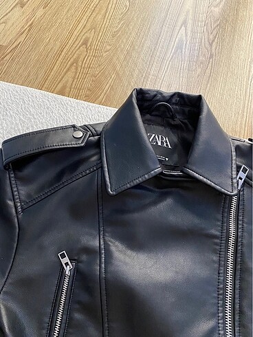 s Beden Zara crop biker deri ceket