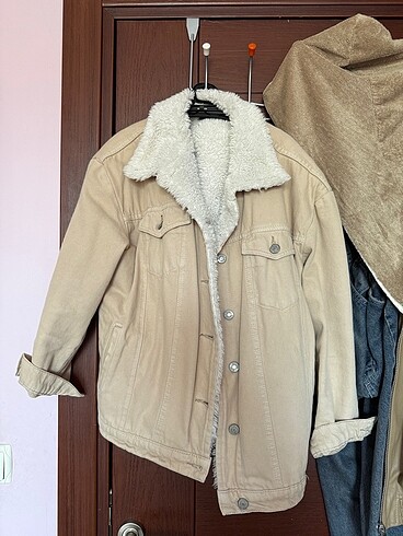 Trendyolmilla suni yünlü kot ceket - Görsel 2