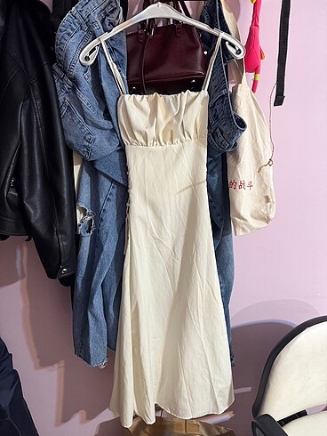 Sheinside SHEİN ELBİSE KEMİK RENGİ