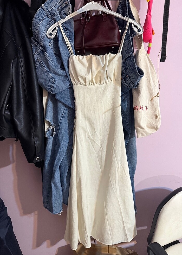 SHEİN ELBİSE KEMİK RENGİ - Görsel 2