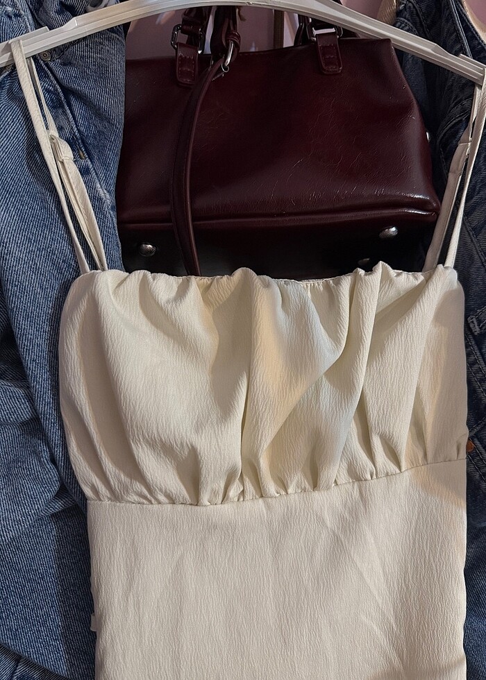 SHEİN ELBİSE KEMİK RENGİ - Görsel 3