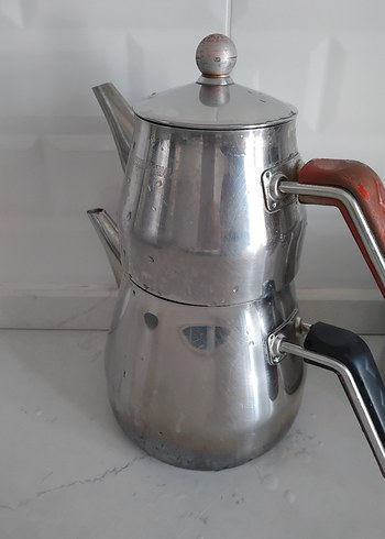 Emsan Gri Çelik Çaydanlık Seti