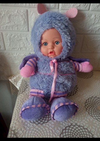 Mavi Peluş Kumaşlı Bebek  bebeğim - Görsel 3