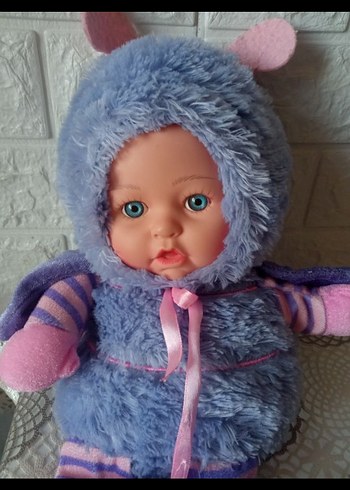 Mavi Peluş Kumaşlı Bebek  bebeğim - Görsel 2