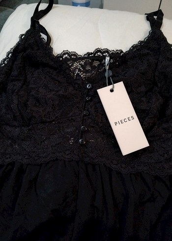 Kadın Siyah Dantelli V Yaka Strappy Bustiyer - Görsel 3