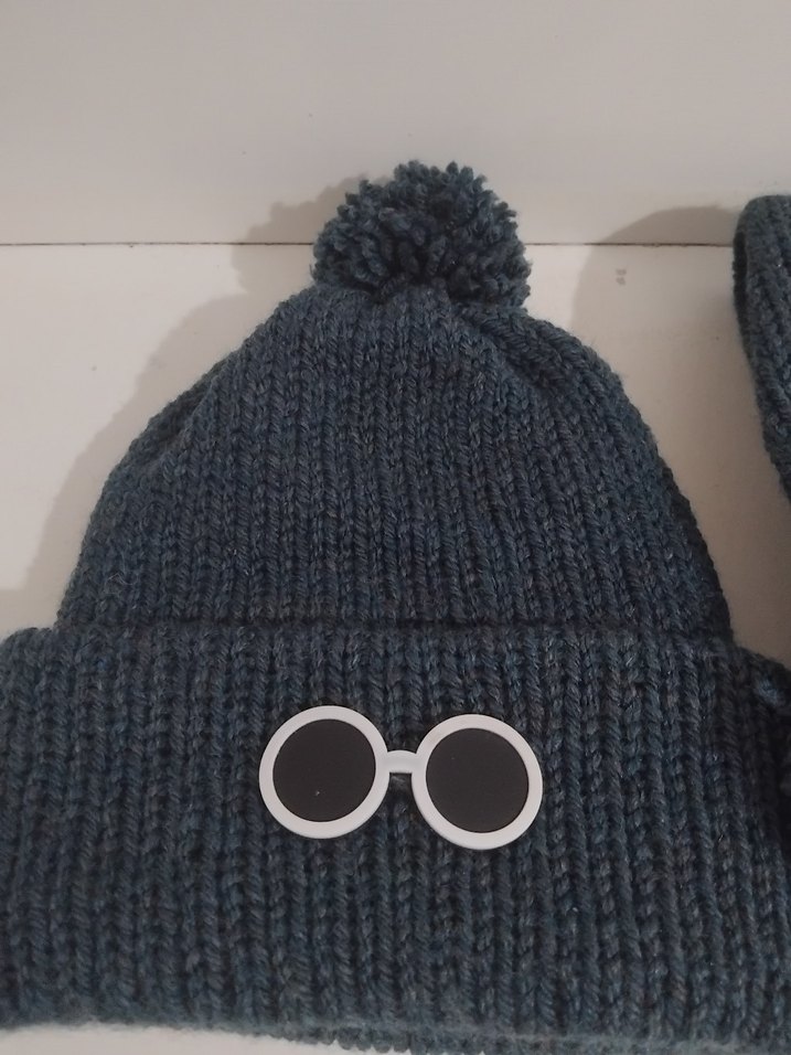 Gri Örgü Çocuk Bere ve Atkı Seti - Görsel 2