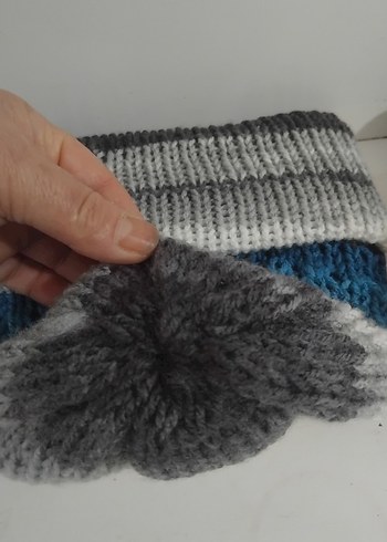 Renkli Örgü Kadın Bere - Görsel 6