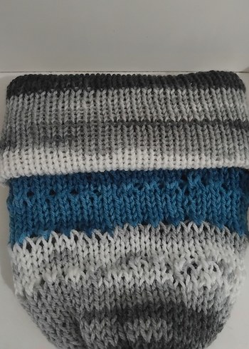 Renkli Örgü Kadın Bere - Görsel 7