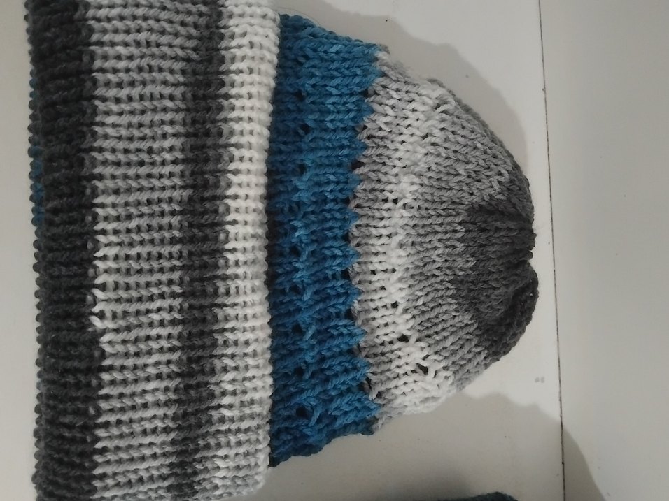 Renkli Örgü Kadın Bere - Görsel 5