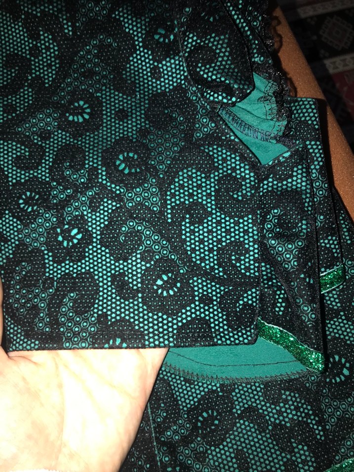 Kızlar için Yeşil Dantel Desenli Goth Bolero - Görsel 4