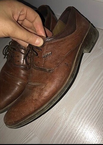 Diğer Klasik Vintage Kahverengi Deri Erkek Ayakkabısı