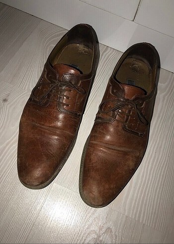 Klasik Vintage Kahverengi Deri Erkek Ayakkabısı