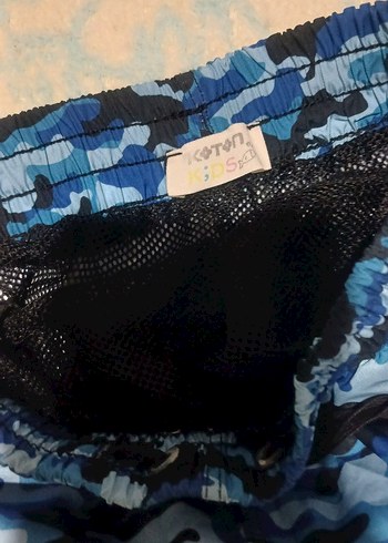 Erkek Mavi Kamuflaj Rahat Kesim Şort - Görsel 5