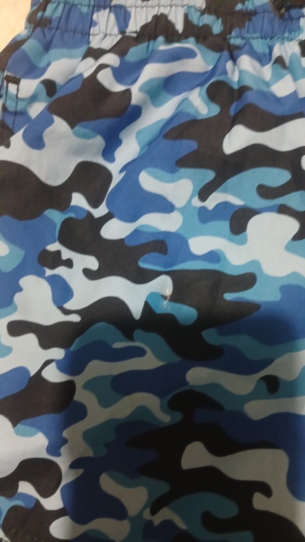Erkek Mavi Kamuflaj Rahat Kesim Şort - Görsel 4