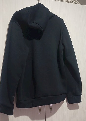 erkek Siyah Kapüşonlu Sweatshirt MAVI Baskılı - Görsel 4