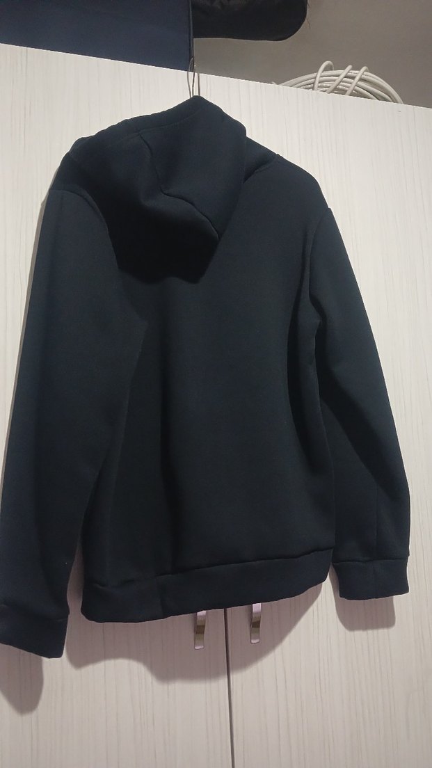 erkek Siyah Kapüşonlu Sweatshirt MAVI Baskılı - Görsel 4