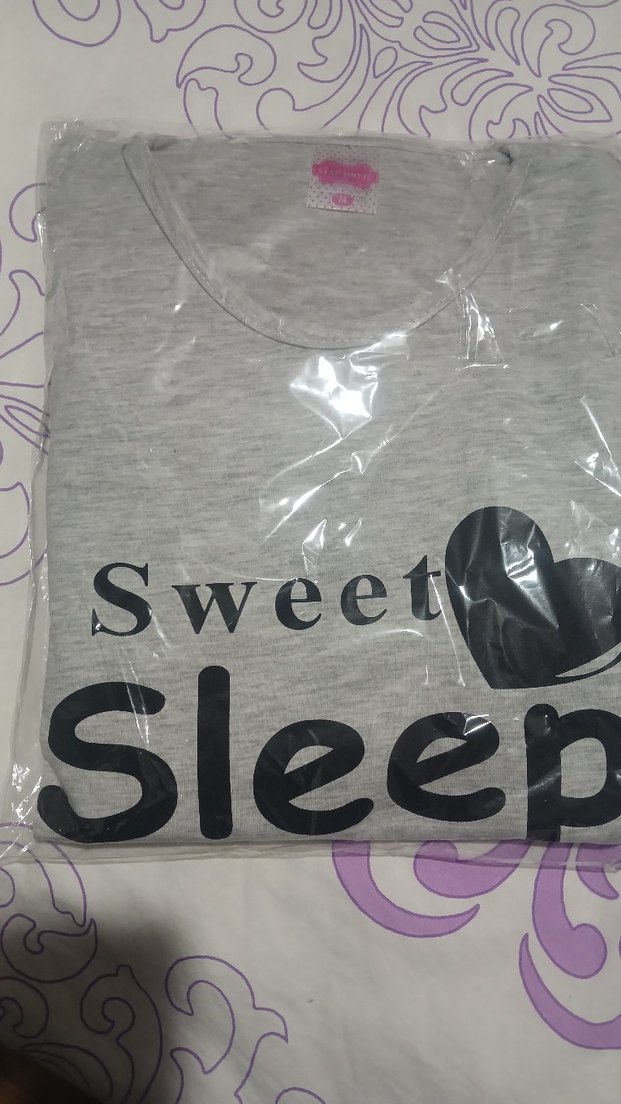 Gri Uzun Kollu Rahat Kadın Pijama Takımı - Görsel 4