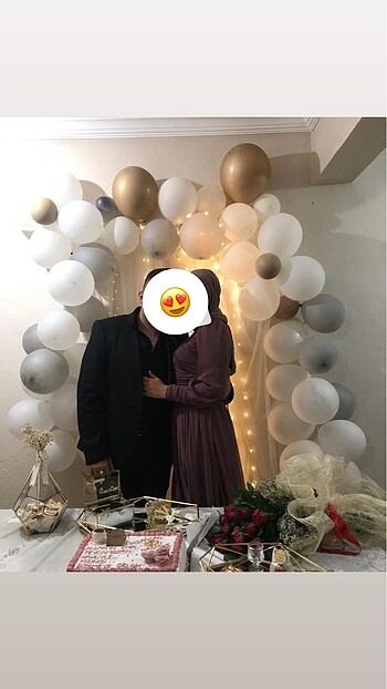 42 Beden Tesettür abiye elbise