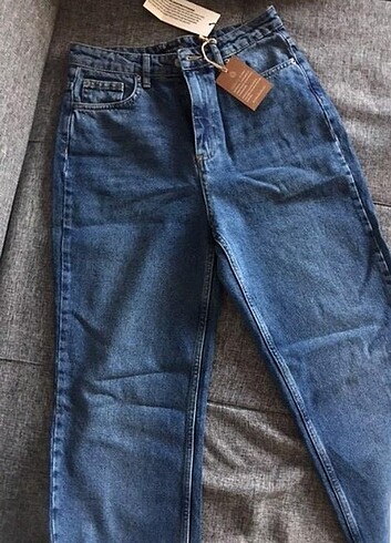 36 Beden mavi Renk Trendyolmilla wide leg etiketli jean