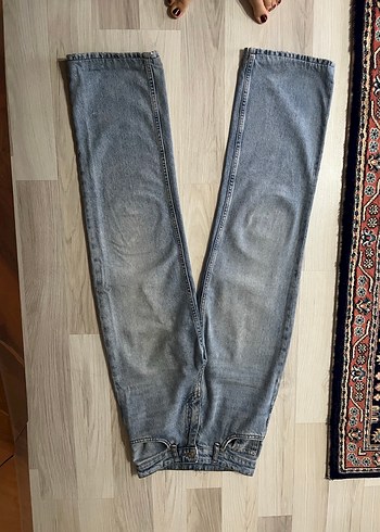 xs Beden mavi Renk Vatkalı straight jeans