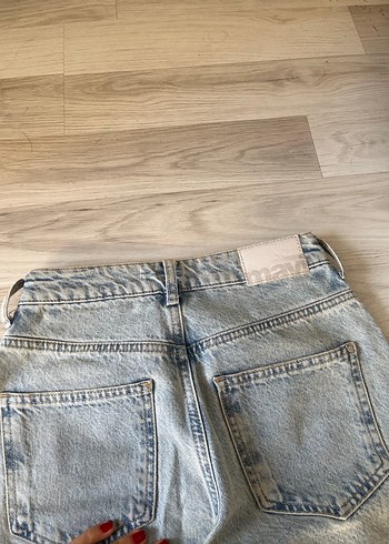 xs Beden gri Renk Mavi victoria wide leg jeans