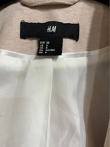 38 Beden ten rengi Renk H&M blazer ceket, 38 beden