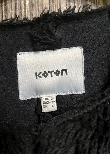 Koton, Siyah Midi Kadın Kürklü Kaban - Görsel 5