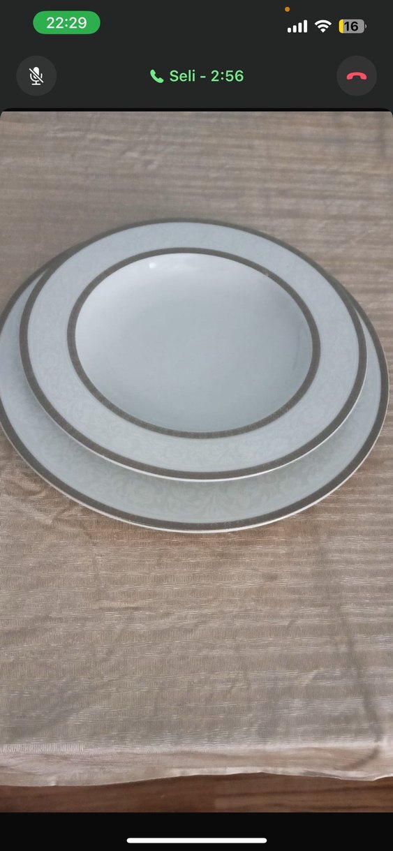 Jumbo,exclusive,Gri Çizgili Beyaz Yemek Takımı - Görsel 3