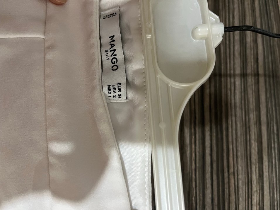 #Mango# Bej Düğmeli Kadın Kumaş Pantolon - Görsel 4
