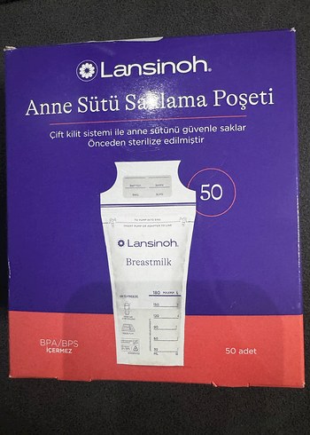 Lansinoh Anne Sütü Saklama Poşeti 50'li