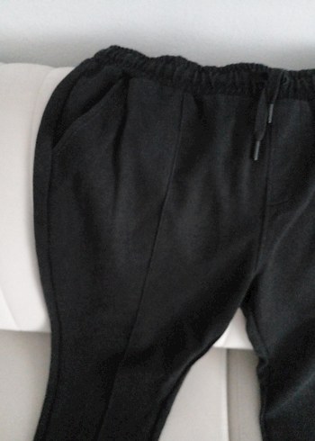 xl Beden siyah Renk Kadın Siyah Kemerli Orta Boy Rahat Kumaş Pantolon