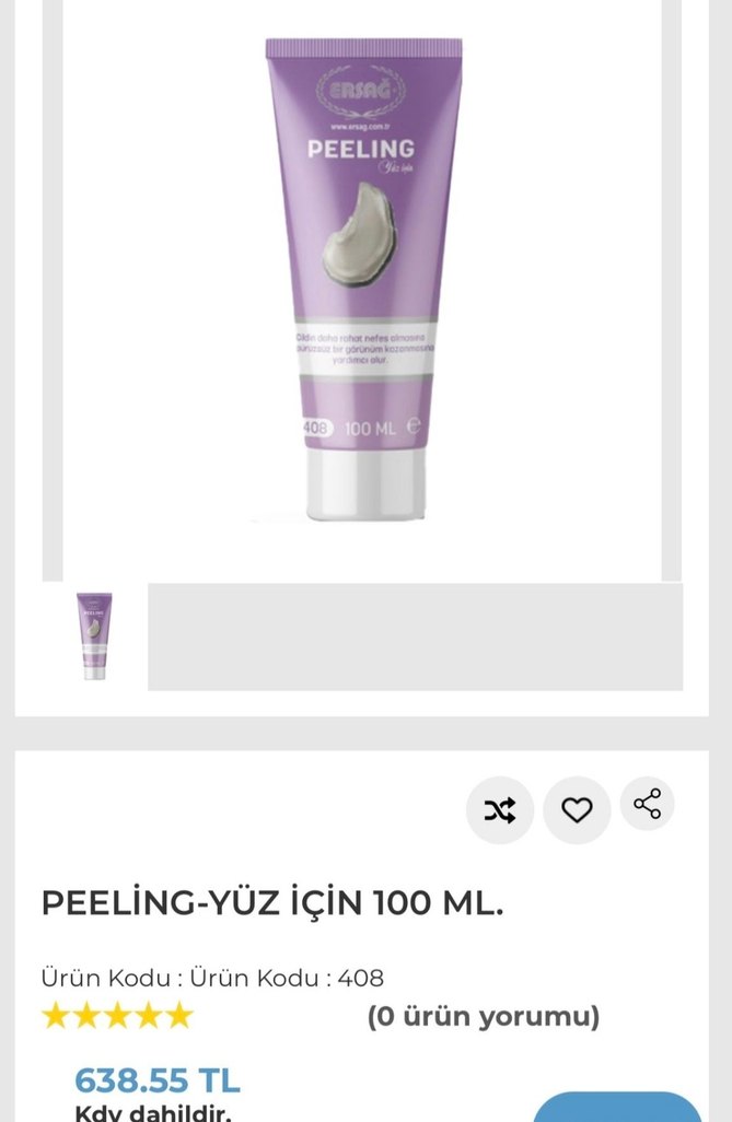Ersag Peeling Yüz Temizleme Jeli 100 ml - Görsel 2