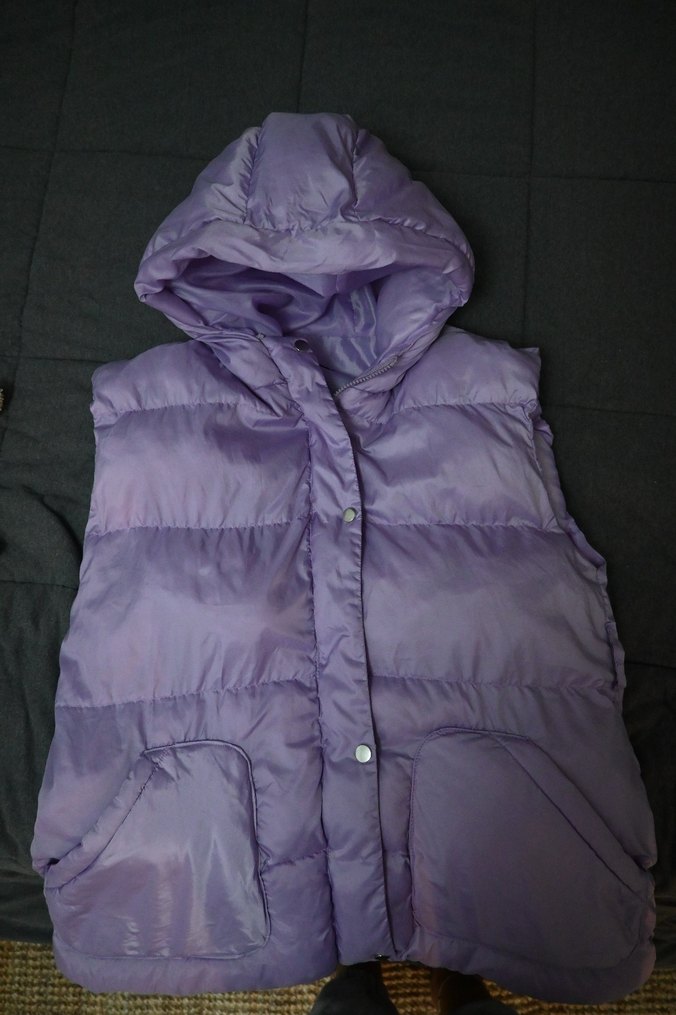 Mor Kapüşonlu Fermuarlı Kadın Şişme Yelek trendyolmilla - Görsel 5