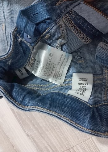 4 Yaş Beden Düğmeli Kız Kot Mini Şort