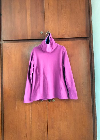 Mor Yüksek Yakalı Kadın polar Kazak - Görsel 2