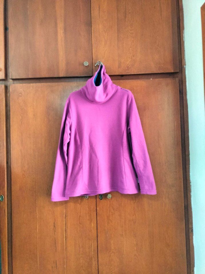 Mor Yüksek Yakalı Kadın polar Kazak - Görsel 2