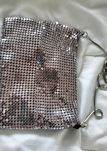 lila Zincir Detaylı Kadın Abiye Çanta - Görsel 2