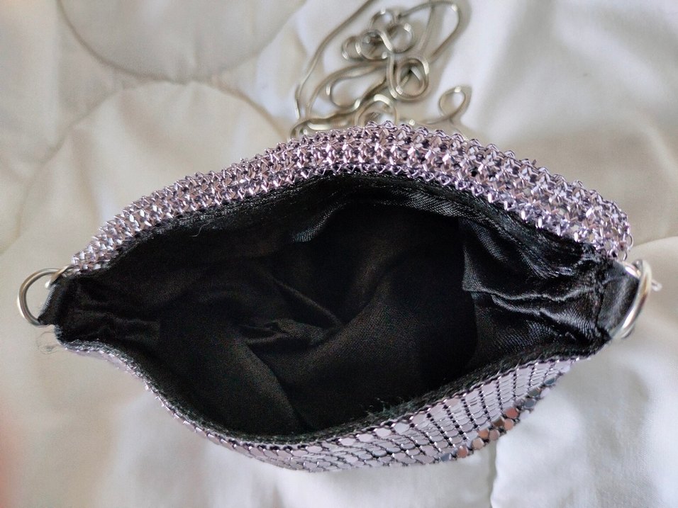 lila Zincir Detaylı Kadın Abiye Çanta - Görsel 3