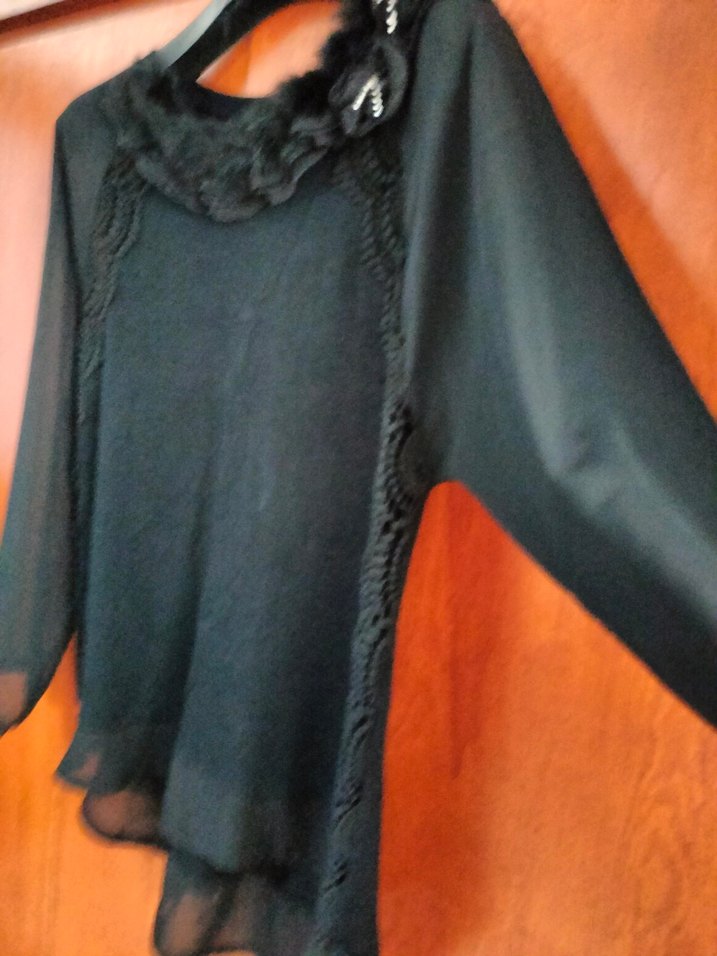 Kürk Detaylı Siyah Kadın Triko - Görsel 2