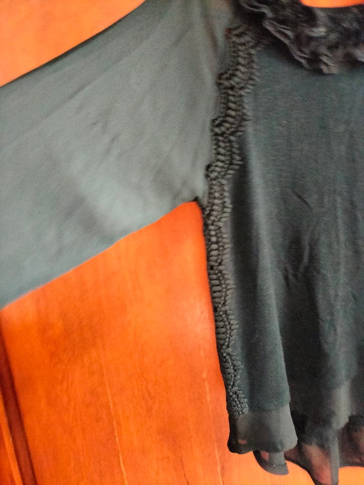 Kürk Detaylı Siyah Kadın Triko - Görsel 3