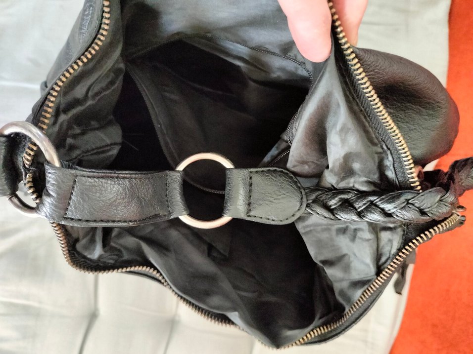 Püsküllü Deri Bohem Kadın Çanta - Görsel 3