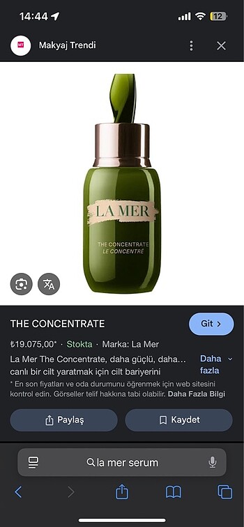 La mer the concentrate serum 50 ml
