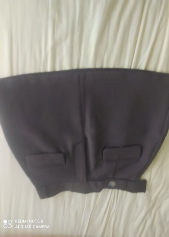 kına yeşili Kemerli Mini Etek - Görsel 2