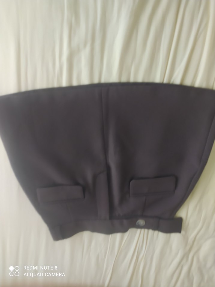 kına yeşili Kemerli Mini Etek - Görsel 2